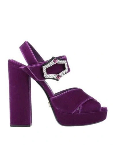 Prada Sandals In Purple