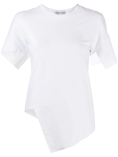Comme Des Garçons Comme Des Garçons Asymmetric Hem Short-sleeved T-shirt In White