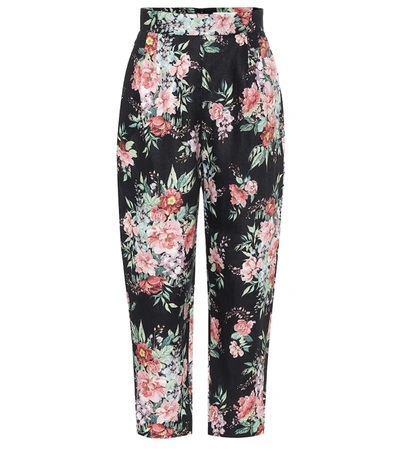 Zimmermann Bellitude Floral-print Linen Tapered Pants In Multicoloured