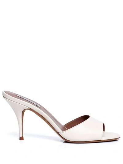 Tabitha Simmons Jude Leather Open-toe Mules In White