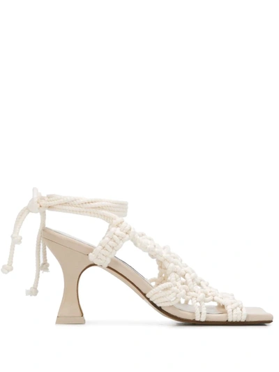 Miista Rope Strap 90mm Sandals In White