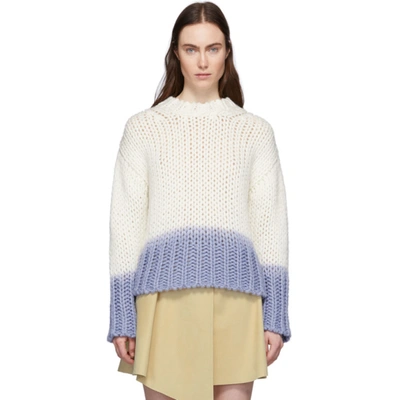 Acnestudios Dip-dyed Stretch-knit Jumper In White