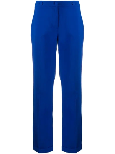 Federica Tosi Mid-rise Slim Fit Trousers In Blue