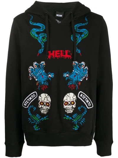 Ktz Patch-embellished Hoodie In Black