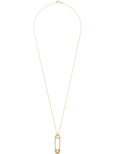 True Rocks Large Safety Pin Pendant Necklace In Gold