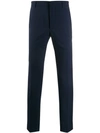 Prada Stitching Detail Tailored Trousers In Blue