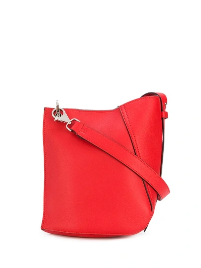 Lanvin Medium Hook Bucket Bag In Red