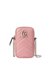 Gucci Gg Marmont Leather Mini Bag In Wild Rose