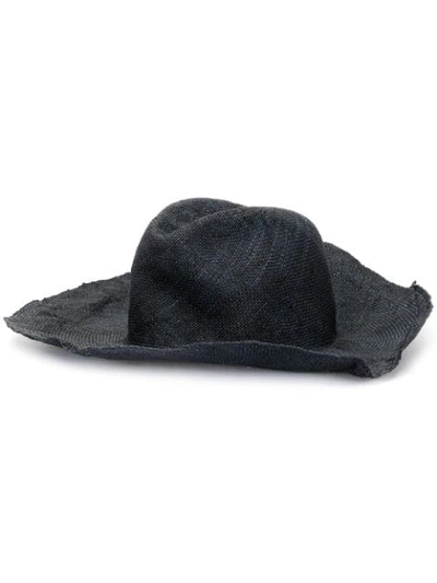 Reinhard Plank Boncia Raw Woven Hat In Blue