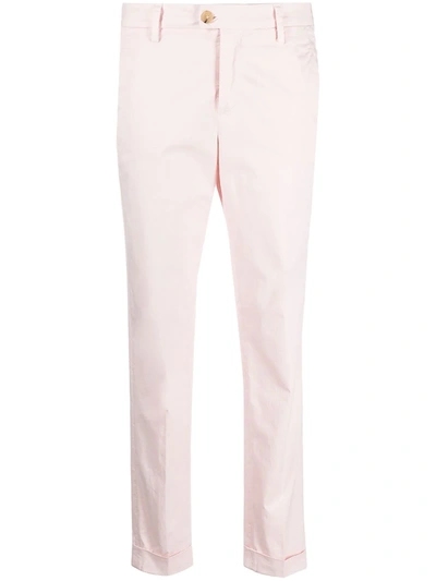Peuterey Cropped Tailored Trousers In Pink