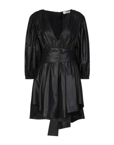 Msgm Short Dresses In Black