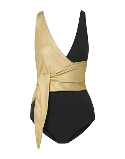 Lisa Marie Fernandez One-piece Swimsuits In Gold