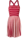 Alexis Lintov Striped Mini Dress In Mauve Stripes