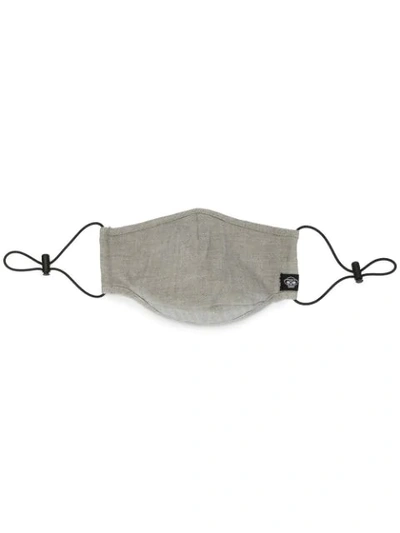 Mostly Heard Rarely Seen Herringbone Weave Face Mask In Grey