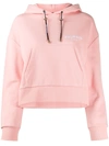 Balmain Logo-print Drawstring Hoodie In Pink