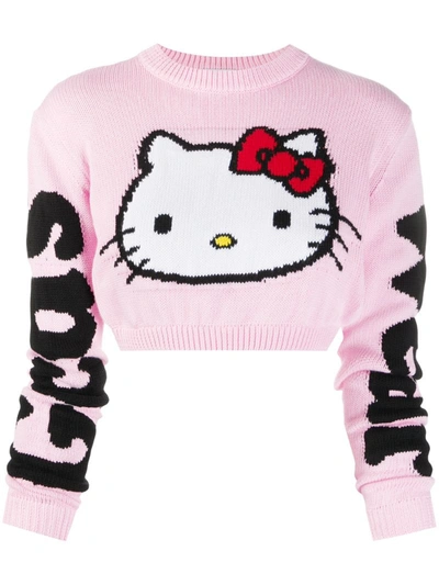 Gcds Pink Cotton Hello Kitty Jumper