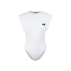 Gcds White Sleeveless Body With Black Logo