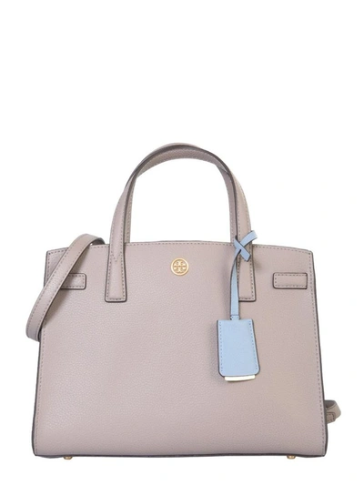 Tory Burch Robinson Small Tote In Grey