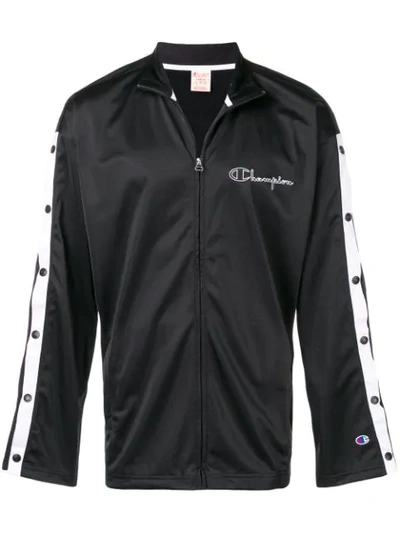 Champion Pop Arms Track Jacket In Black