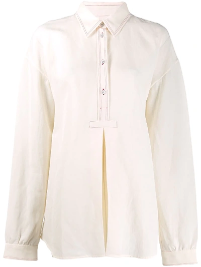 Jil Sander Macy Longline Shirt In White