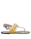 Pollini Toe Strap Sandals In Platinum