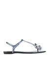 Roger Vivier Flip Flops In Azure