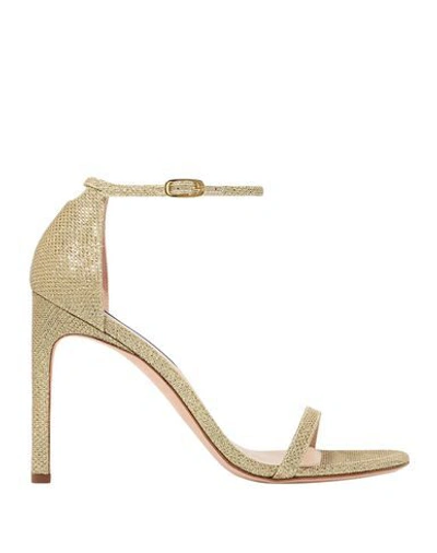 Stuart Weitzman Sandals In Gold