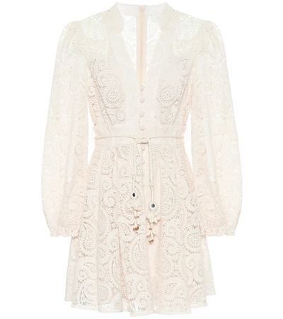 Zimmermann Exclusive To Mytheresa – Broderie-anglaise Minidress In White