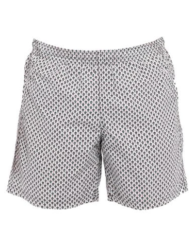 Alexander Mcqueen Swim Trunks In White