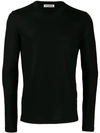 Jil Sander Long-sleeve Fitted Sweater In Black