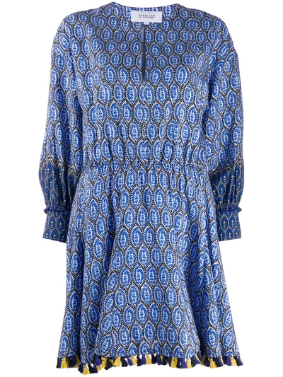 Derek Lam 10 Crosby Cassia Printed Dress In Blue