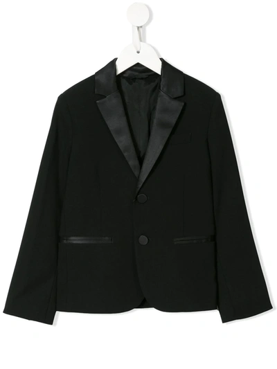 Emporio Armani Teen Two-piece Tuxedo Suit In Black
