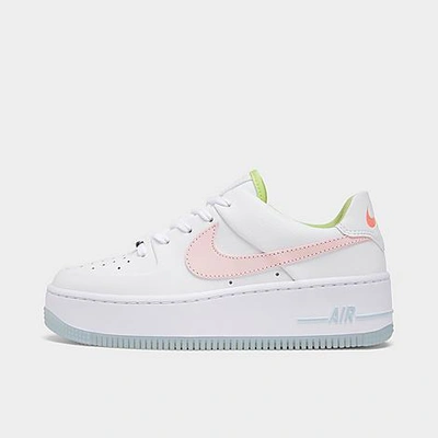 Nike Women's Air Force 1 Sage Low One Of One Casual Shoes In White