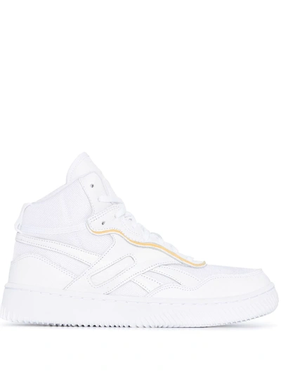 Victoria Beckham Dual Court Mesh And Textured-leather Sneakers In White