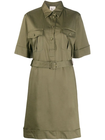 L'autre Chose Relaxed Shirt Dress In Green