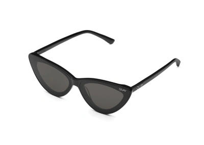 Quay Flex 47mm Cat Eye Sunglasses In Black,smoke
