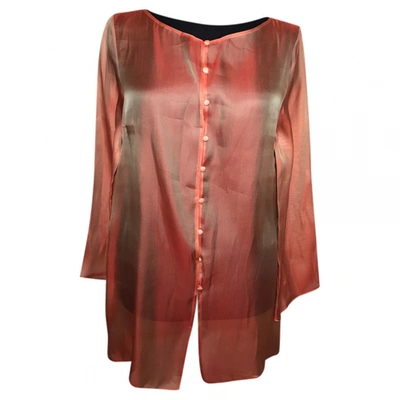 Pre-owned Givenchy Silk Blouse In Orange