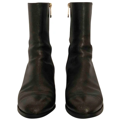 Pre-owned Chanel Leather Boots In Brown