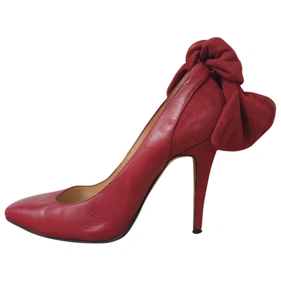 Pre-owned Carven Leather Heels In Red