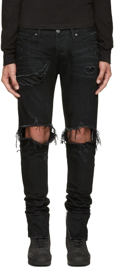 Fear Of God Ssense Exclusive Black Selvedge Jeans | ModeSens