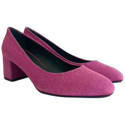 Pre-owned Aeyde Cloth Heels In Pink