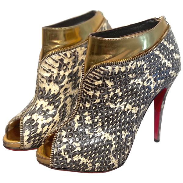 louboutin gold boots