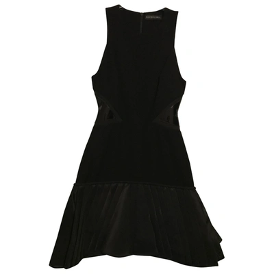 Pre-owned David Koma Silk Mini Dress In Black