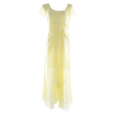 Pre-owned Sies Marjan Silk Dress In Yellow