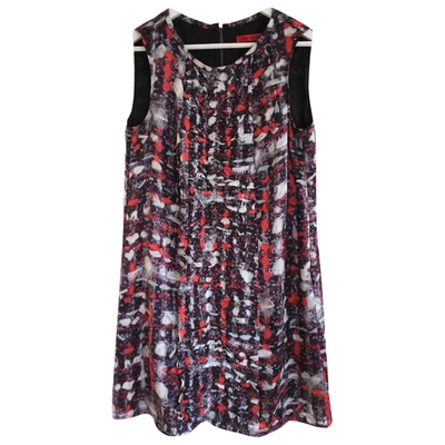 Pre-owned Marc Cain Silk Mid-length Dress In Multicolour