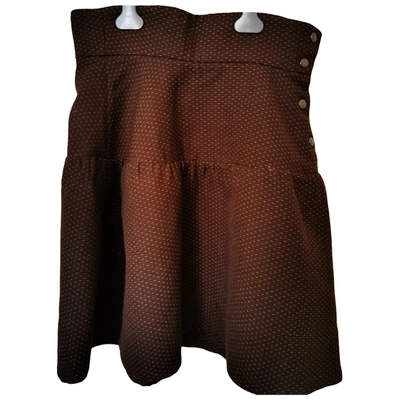 Pre-owned Marni Wool Mid-length Skirt In Brown