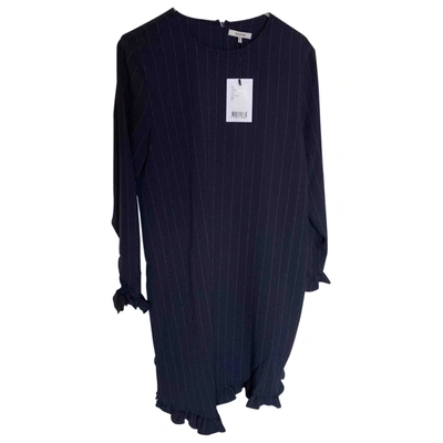 Pre-owned Ganni Fall Winter 2019 Dress In Navy