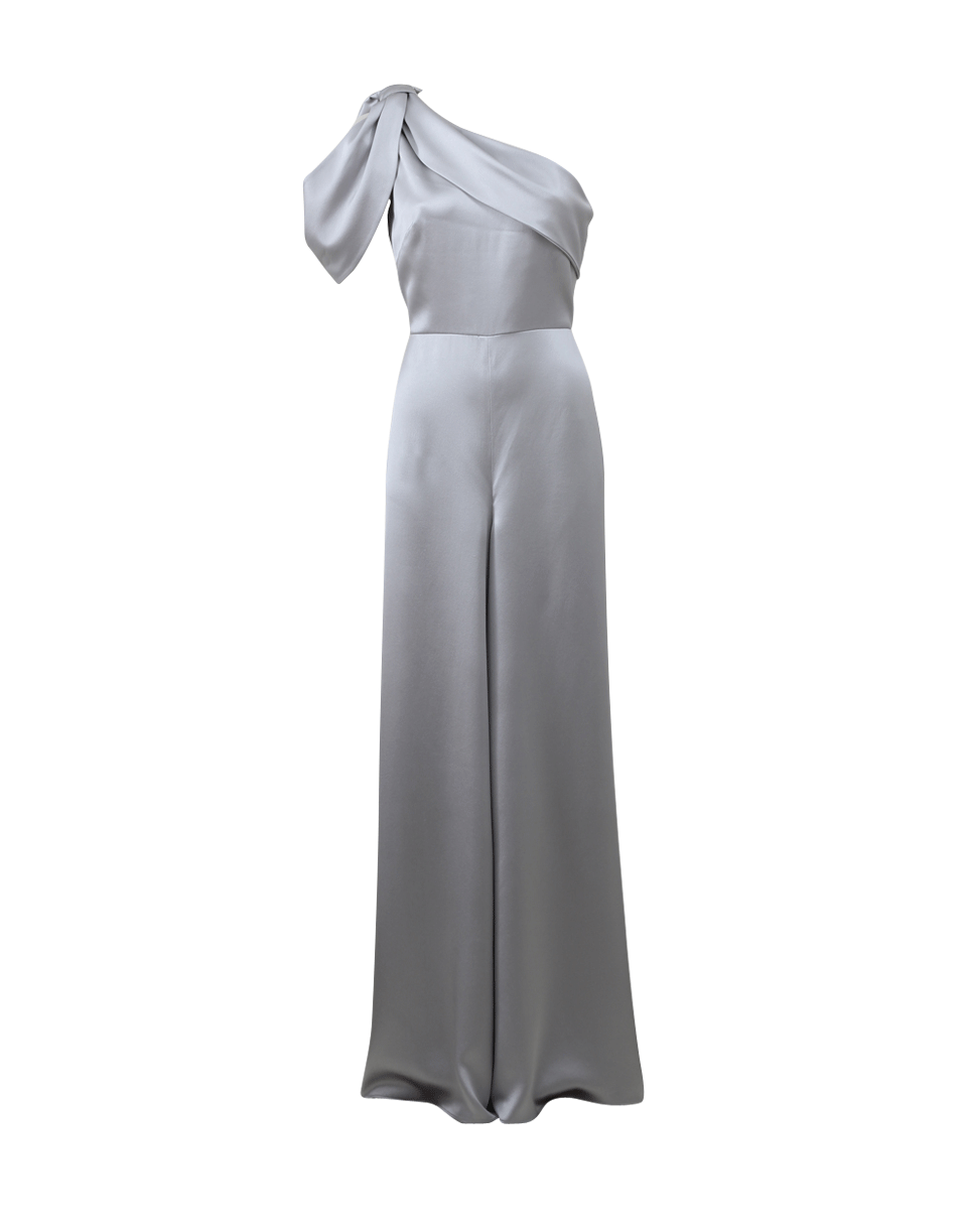 silver satin jumpsuit