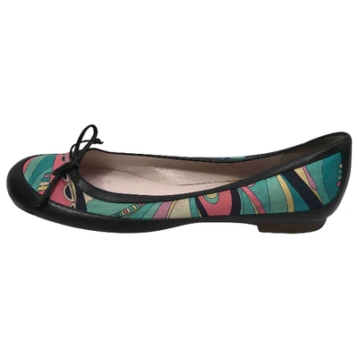 Pre-owned Emilio Pucci Multicolour Leather Ballet Flats