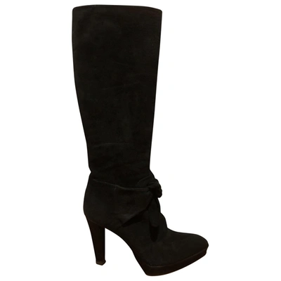 Pre-owned Donna Karan Boots In Black